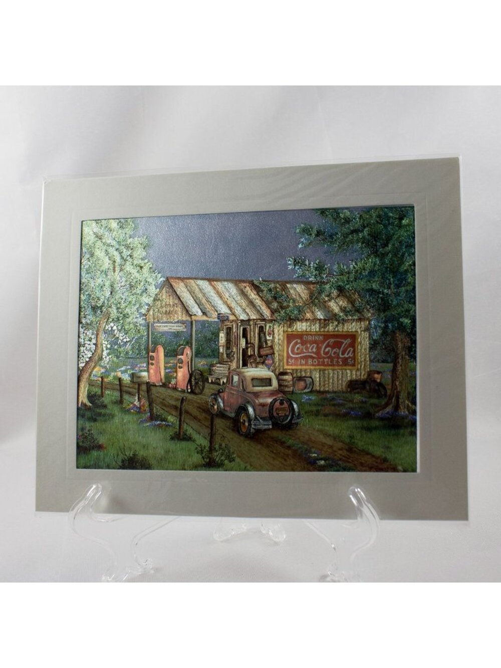 1994 Foil Art Print "Martin's Garage" #210-16430F Coca-Cola Kay Lamb Shannon